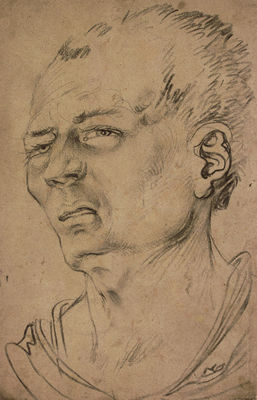 Hans Baldung Grien : Head of a man, in three-quarter-profile to the left