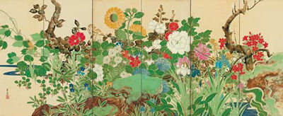 Suzuki Kiitsu : Flowers of the Four Seasons