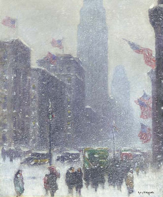 Guy Carleton Wiggins : The Avenue on Lincoln's Birthday