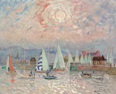 Andre Hambourg : La sortie des voillers (Deauville)