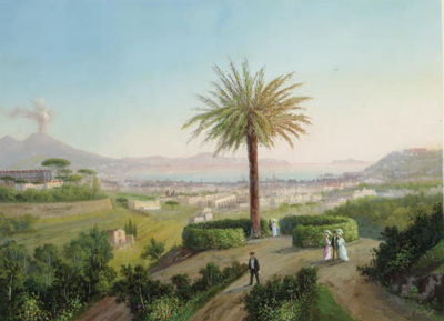 Gioacchino La Pira : View of the Bay of Naples; and a companion work