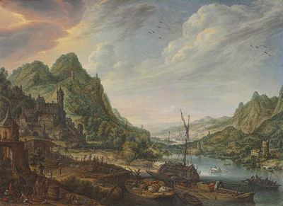 Herman (The Younger II) Saftleven : A view of the Rhine