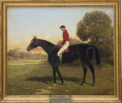 Henry Stull : Iroquois, with Fred Archer up, winner of the Epsom Derby, St. Leger and Prince of Wales Stakes, 1881