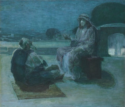 Henry Ossawa Tanner : NICODEMUS COMING TO CHRIST