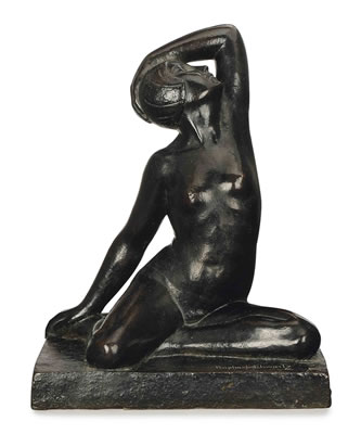 Raphael Schwartz : Seated female Nude