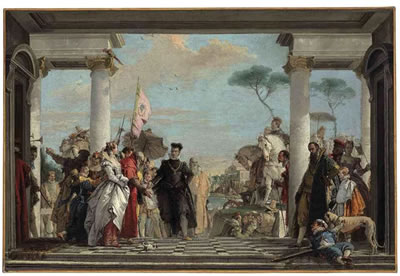 Giovanni Battista Tiepolo : The Arrival of Henry III at the Villa Contarini