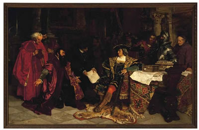 Karl Ludwig Friedrich Becker : Emperor Maximilian at Verona receiving the Venetian Ambassador