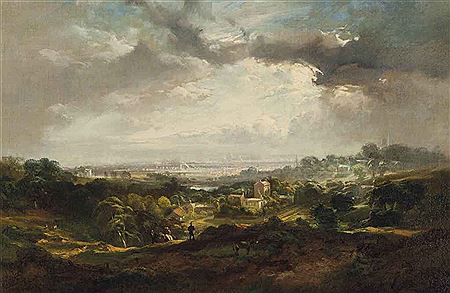 John Wilson Ewbank : A view of London from Hampstead Heath