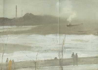 James Abbott McNeill Whistler : Harmony in Grey: Chelsea in Ice