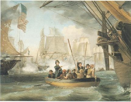 Thomas Birch : Commodore Perry Leaving the Lawrence