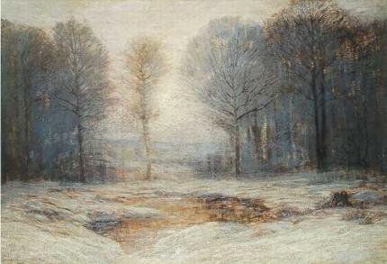 Leonard Ochtman : Snowy Landscape