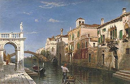 Friedrich Ernst Morgenstern : A Venetian canal