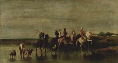 Henry Van Wyk : Arab horsemen crossing a river