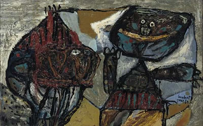 Jean Lucebert : Two figures