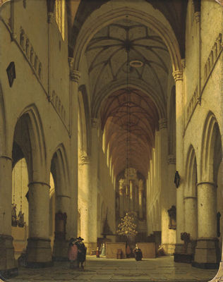 Jan Jacob Schenkel : The interior of Saint Bavo's, Haarlem