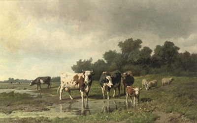 Hendrick Savry : Cattle in the meadow