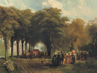 Charles Rochussen : A sunny afternoon in the park