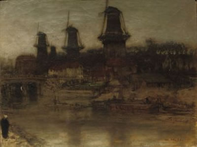 Matthijs Maris : The four mills