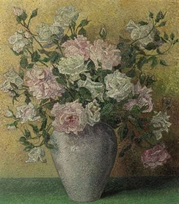 Jacob (Jaap) Nieweg : Pink and white roses