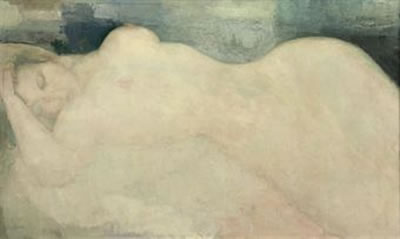 Toon Kelder : A reclining nude