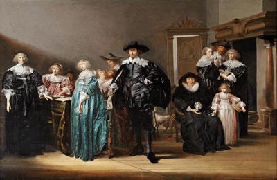 Pieter Jacobsz Codde : A group portrait of the Twent family in an interior