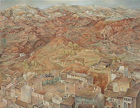 Wim (Wiljtze) Gerrit Carel Schuhmacher : View of Teruel, Spain