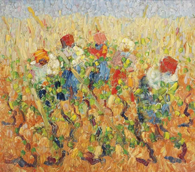 Otto Van Rees : Farmers working the field