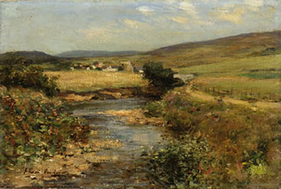 Joseph Morris Henderson : View near Ballantrae; A pool on the Stinchar, Ayrshire