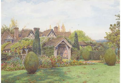 Ernest Arthur Rowe : Gardens at Great Tangley Manor, near Guildford, Surrey