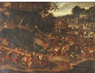 Faustino Bocchi : Dwarves in a landscape