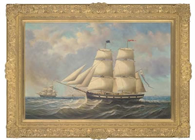 D Tayler : A clipper vessel at full-sail