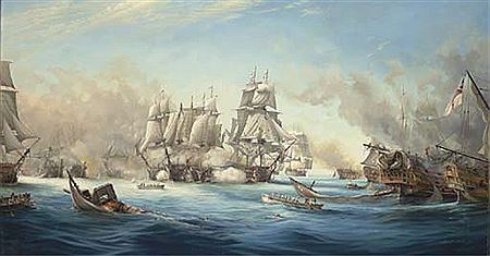 William Henry Bishop : The battle of Trafalgar, 21stOctober 1805