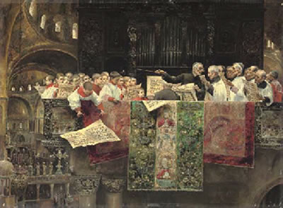 Jose Gallegos Y Arnosa : The choir of St. Mark's, Venice