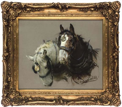 Lucy Kemp Welch : Shire-horses