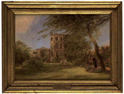 William Collins : View of Sir David Wilkie's house in Vicarage Place, Kensington