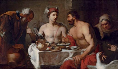 Johann Heiss : Jupiter and Mercury in the house of Philemon and Baucis