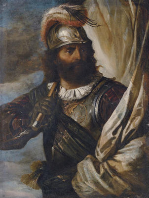 Pier Francesco (Il Ticinese) Mola : A standard bearer