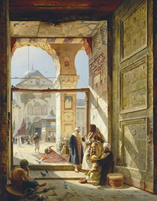 Gustav Bauernfeind : The Gate of the Great Umayyad Mosque, Damascus