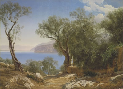 Janus La Cour : A view of the Amalfi coast