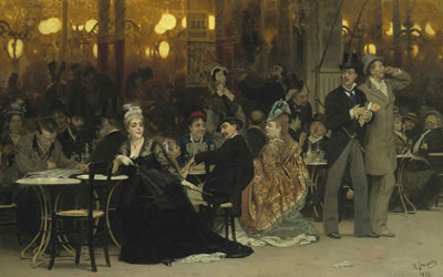 Ilya Efimovich Repin : A Parisian Café