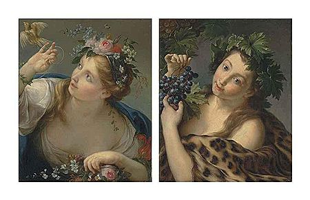 Ignaz Stern : Allegory of Spring; and Allegory of Autumn (2)