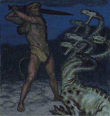 Franz Von Stuck : Hercules and the Hydra