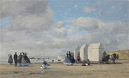 Eugene Louis Boudin : Scène de plage