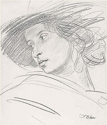 Augustus Edwin John : Dorelia in a hat