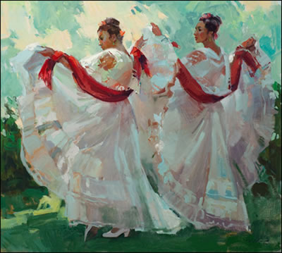 William Foster Reese : DANCERS IN WHITE