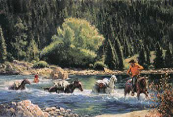 Ernest Tonk : Fording the Wenatchee