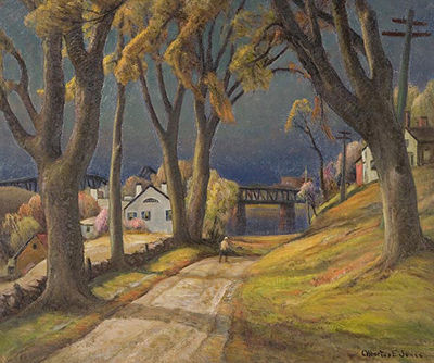 Albertus Eugene Jones : New England Village Scene