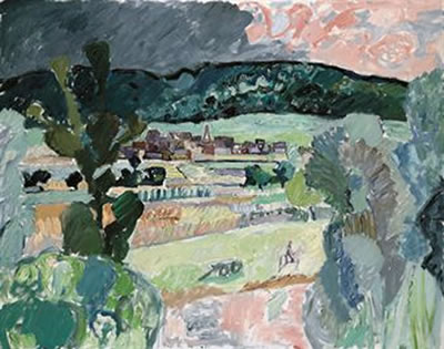 Max Gubler : Sommerlandschaft mit aufziehendem Gewitter, 1941