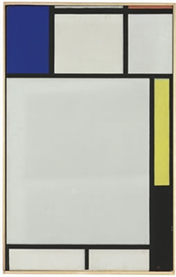 Piet Cornelis Mondrian : Composition avec bleu, rouge, jaune et noir/Composition in Blue, Red, Yellow and Black