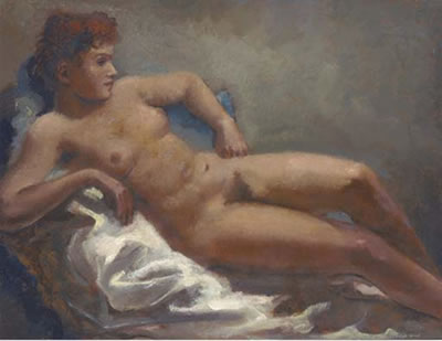 Antoine Serneels : Reclining nude